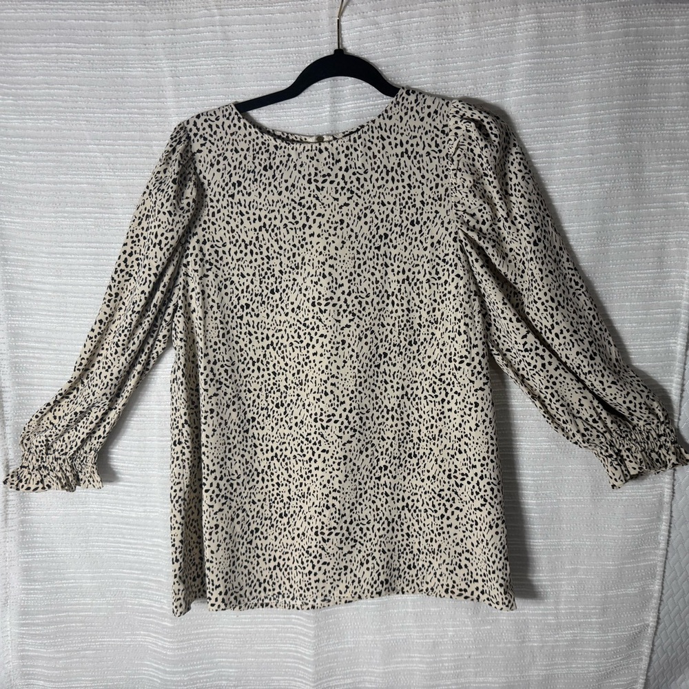 Doe & Rae Animal Print Blouse - Picture 1 of 3